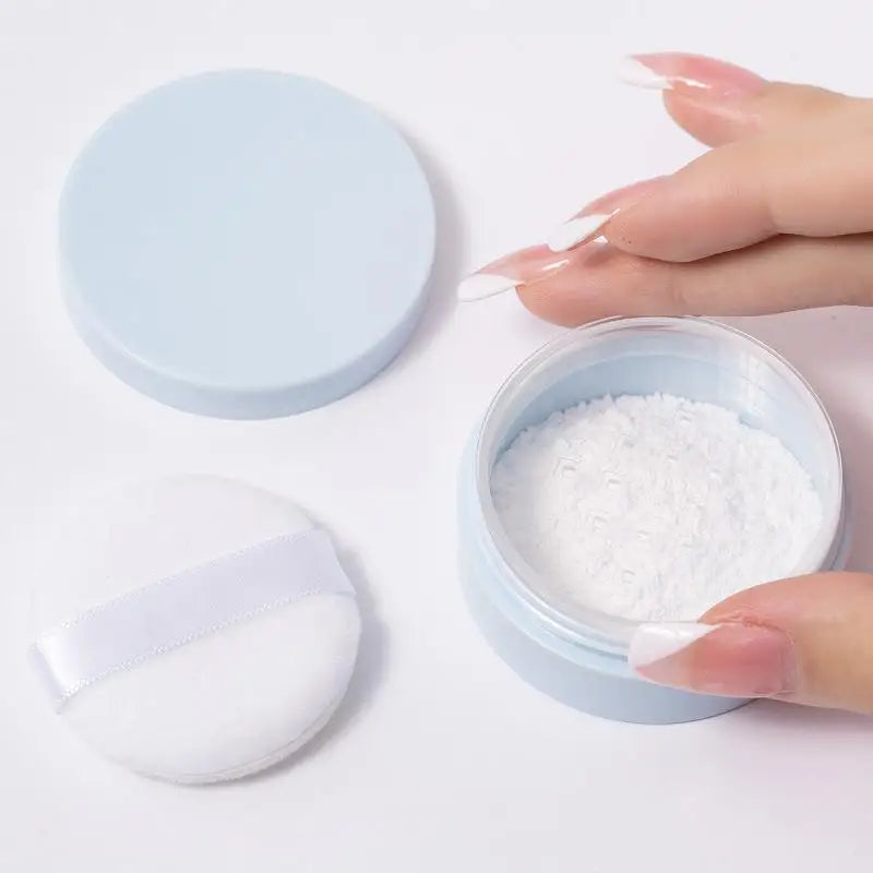 5g Refillable Loose Powder Jar with Sifter Lid & Puff Powder Jar Container Qst