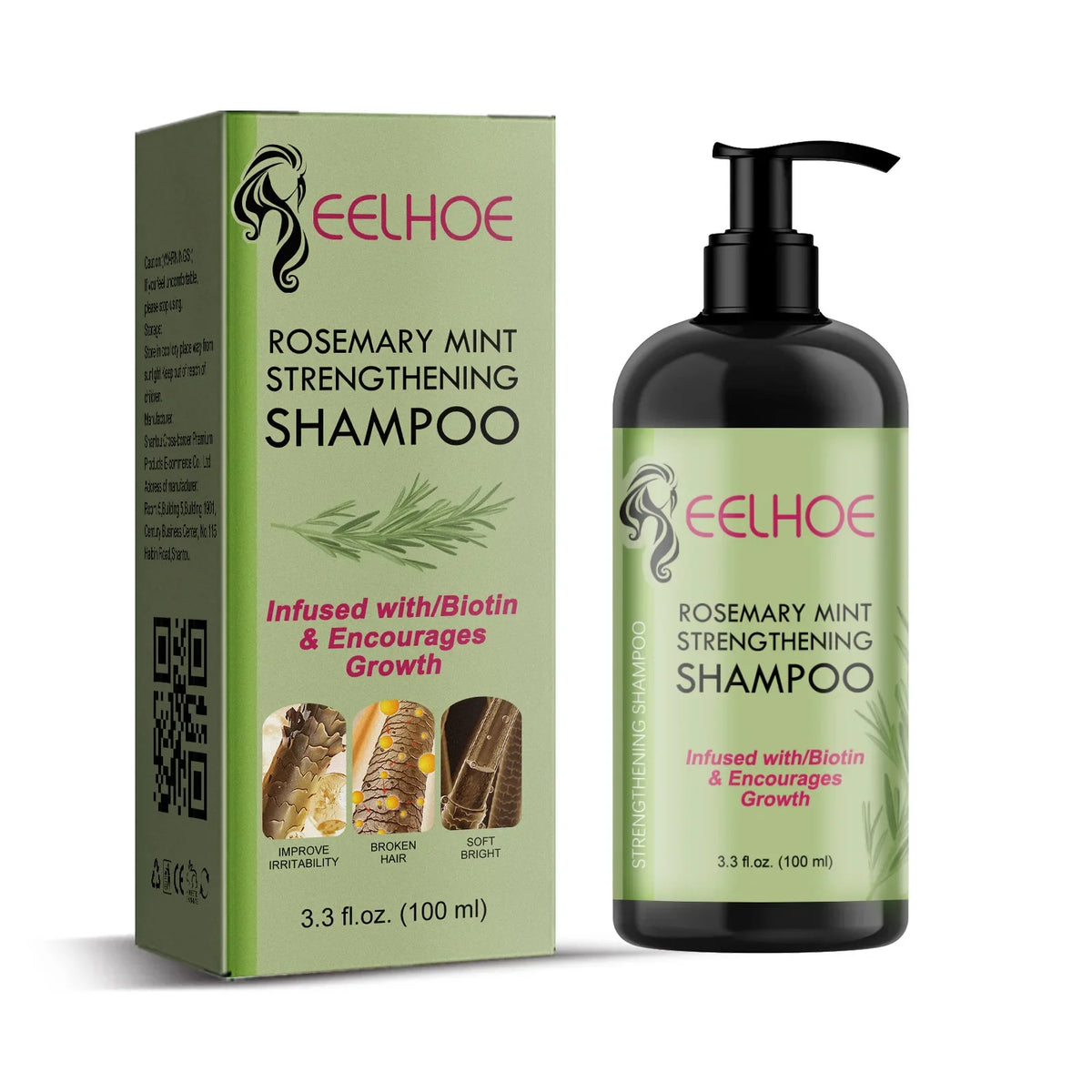 EELHOE Rosemary Nourishing Shampoo 100ml – All Hair Types Nourishing Shampoo Qst 100ml Boxed
