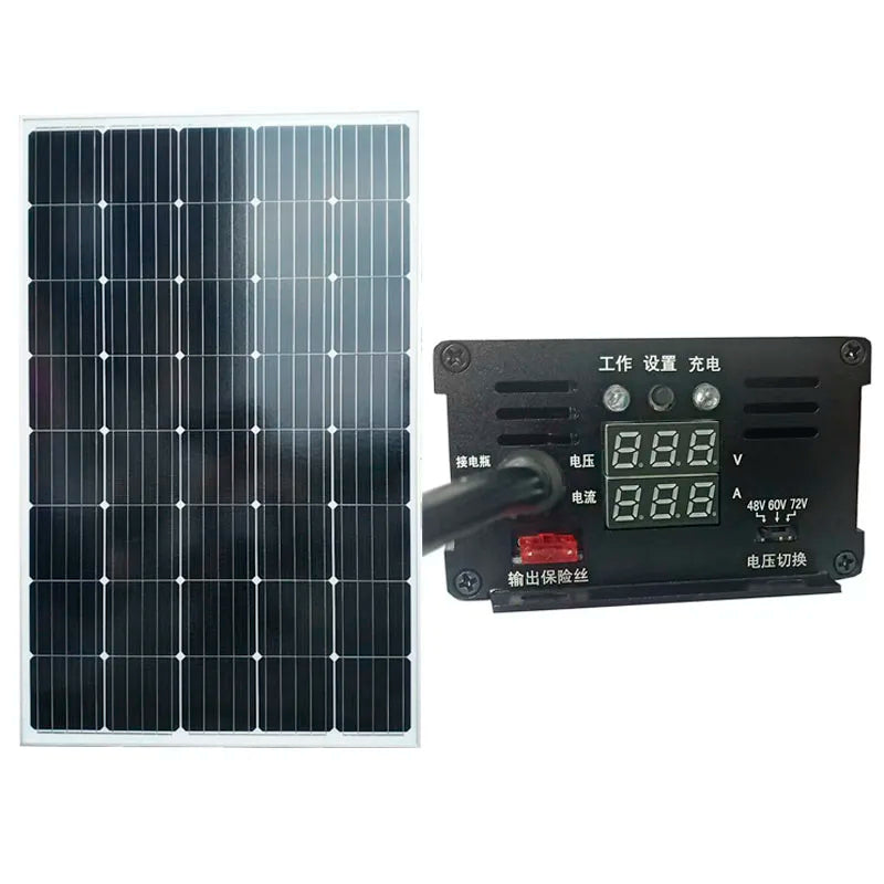 Solar Boost Charger 48V 60V 72V Electric Scooter Photovoltaic Solar EV Charger Qst