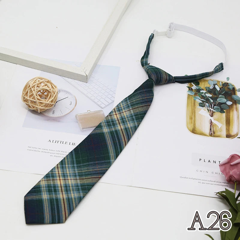 Women's JK Plaid Bow Tie Detachable Collar – College Style Detachable Bow Tie Qst A26