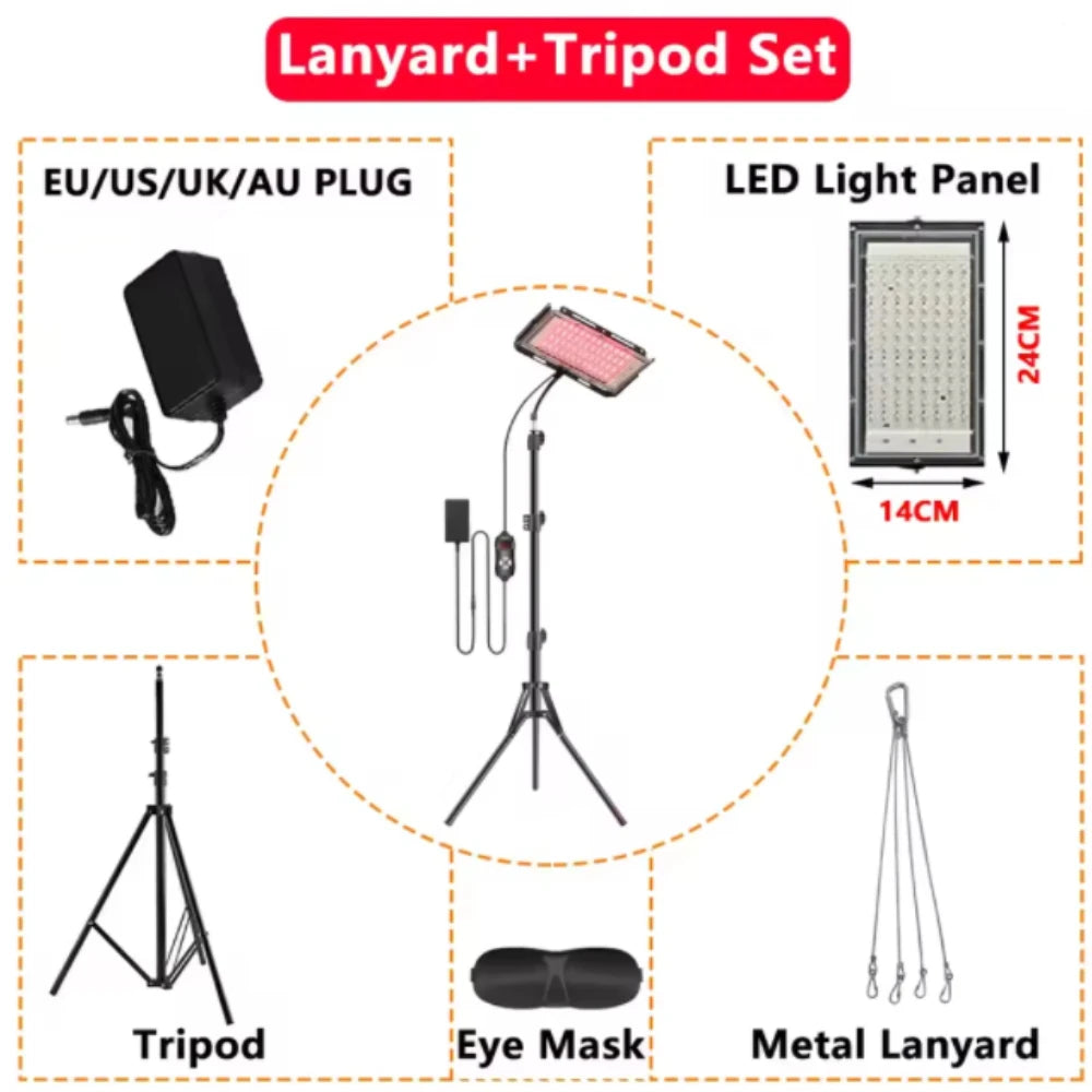 Red Light Therapy Panel 660nm 850nm Infrared LED with Stand Red Light Therapy Panel Qst Lamp with bracket