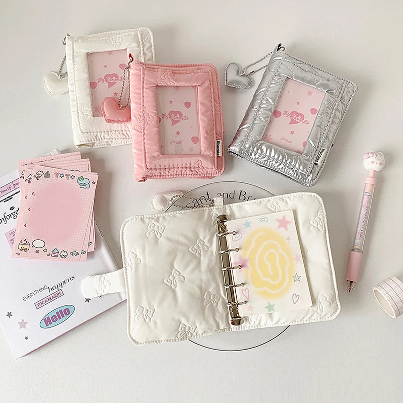 Mini 3" Loose-Leaf Card Album – INS Style Portable Holder Loose-Leaf Card Album Qst