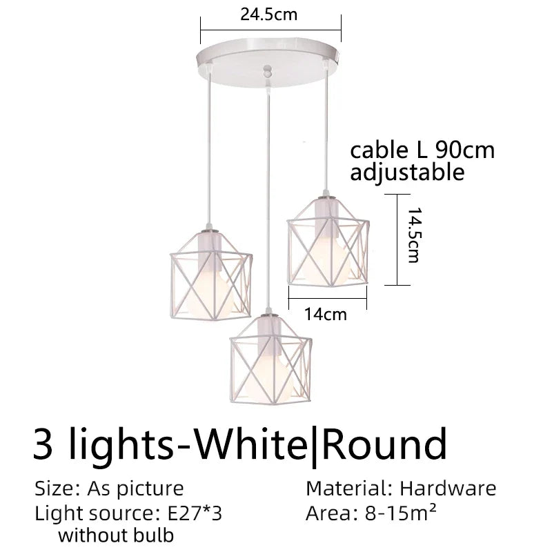 Round LED Ceiling Light | Modern Home Decorative Fixture LED Ceiling Light Qme 3 heads round