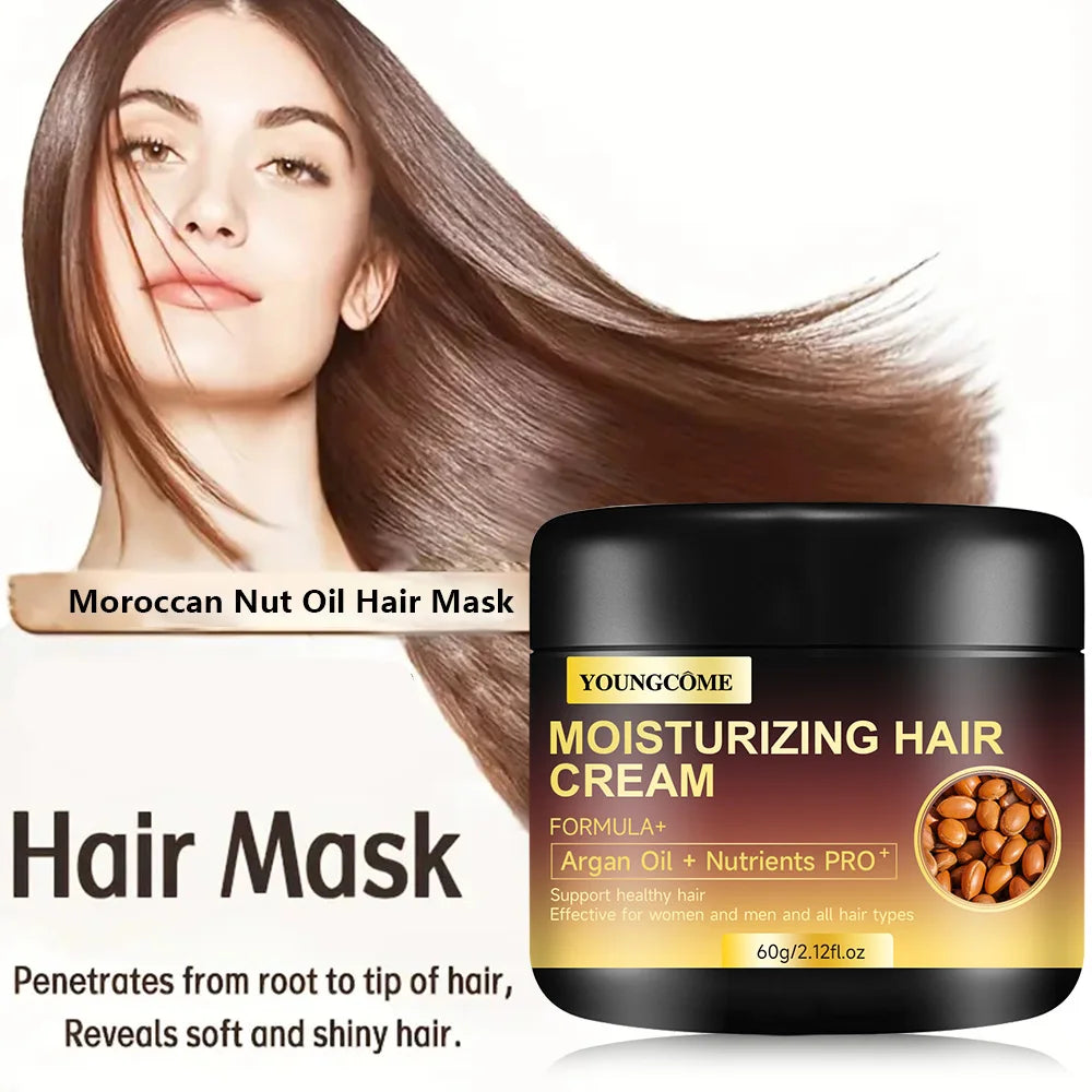 YOUNGCOME Argan Oil Hair Mask – Smoothing & Nourishing Treatment Hair Treatment Mask Qst