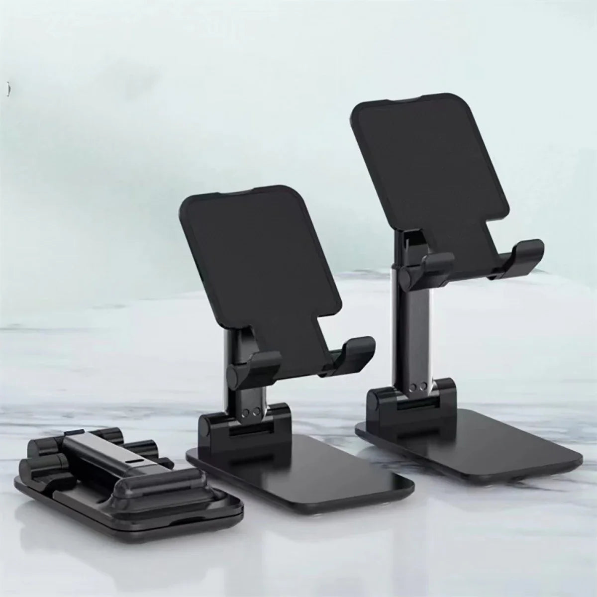 Rotating Foldable Phone Holder – Adjustable Desktop Stand Phone Stand Qme black