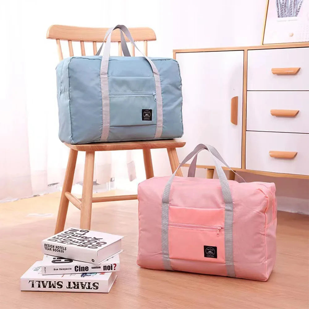 Portable Foldable Travel Tote Bag – Large Capacity Oxford Foldable Travel Tote Qme