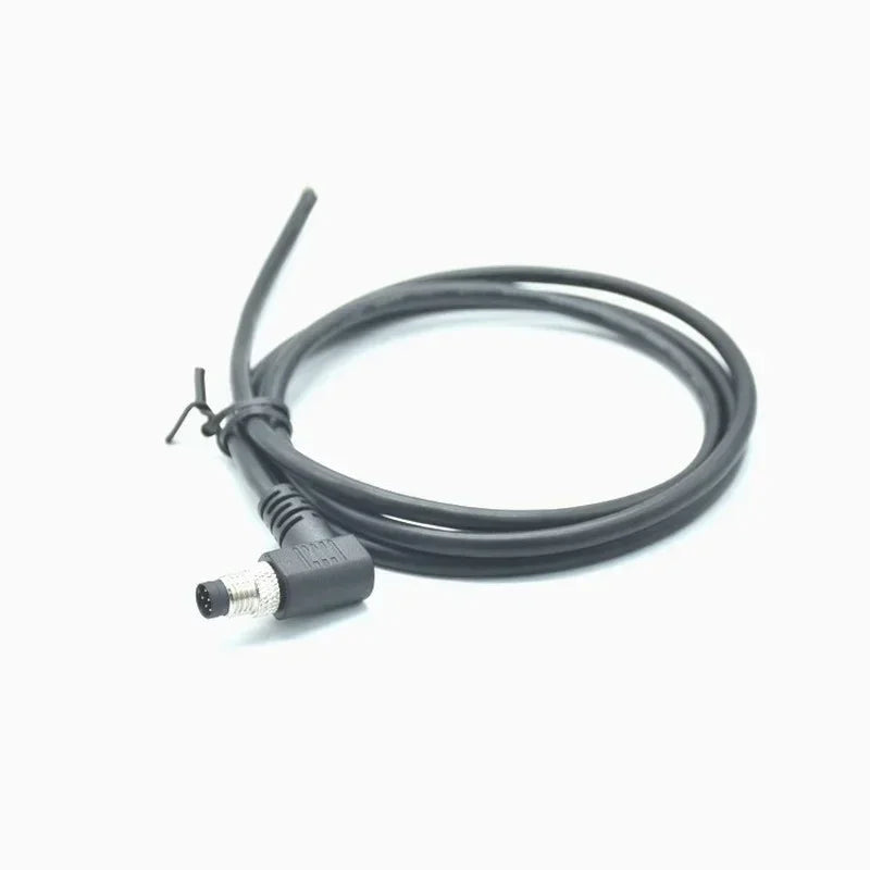 M8 8-Pin Male 90° Elbow Waterproof Shielded Cable 1M Industrial Connector Cable Qme