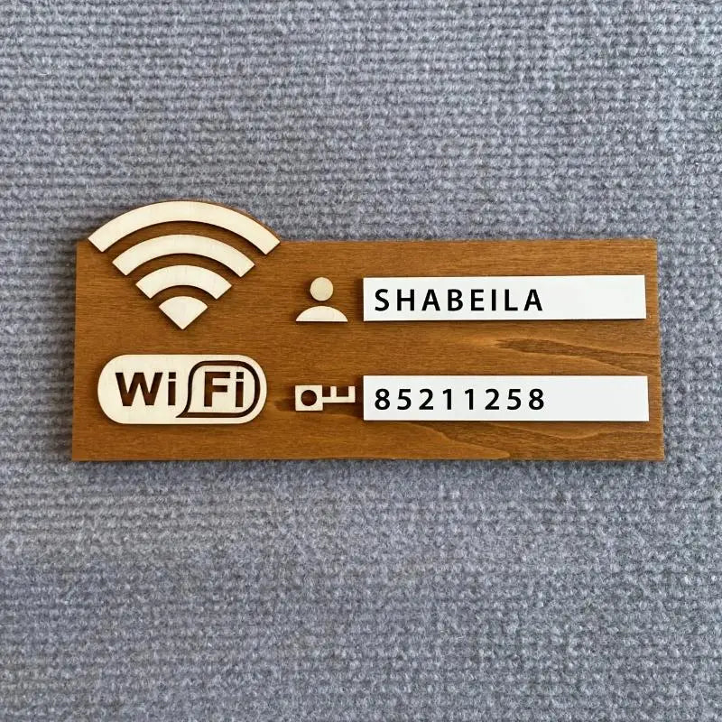 Rustic Wooden WiFi Password Sign | Vintage Wall Plaque Decorative Wall Sign Qme