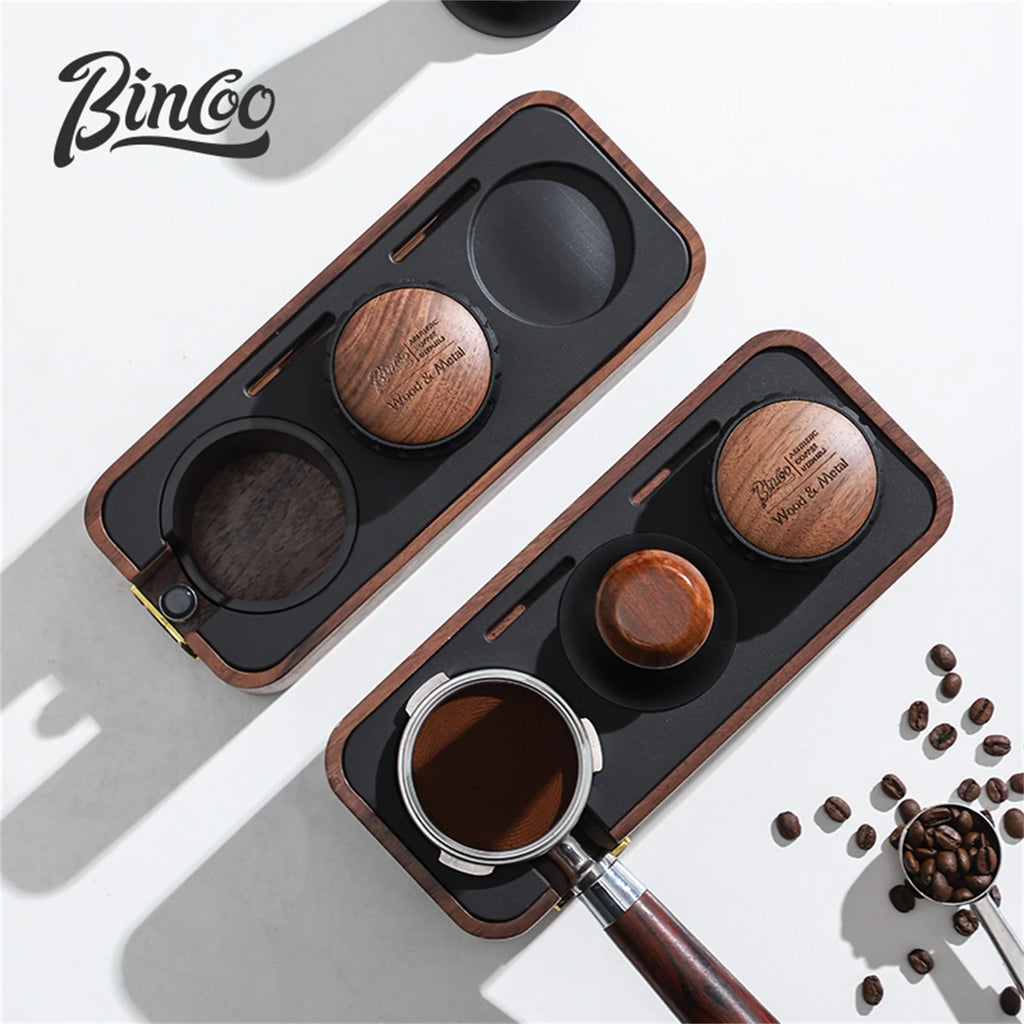Bincoo Wooden Espresso Tamping Stand Set – 51/58mm Tamper Kit Espresso Tamping Set Qst