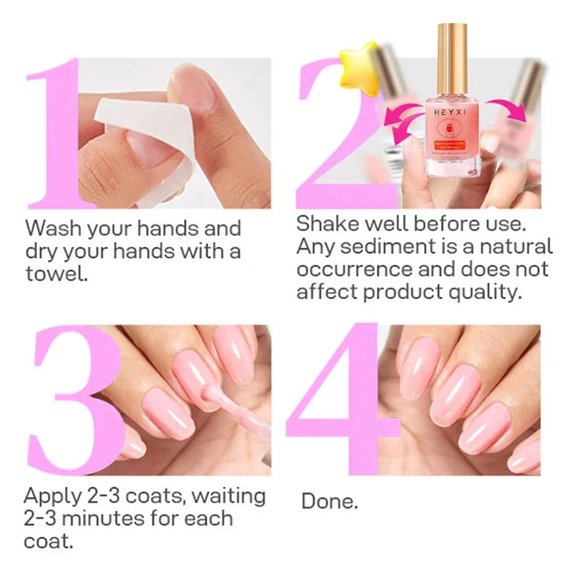 Natural Pink Nail Polish Hardener – Lasting Luster & Smooth Finish Nail Polish Hardener Qme