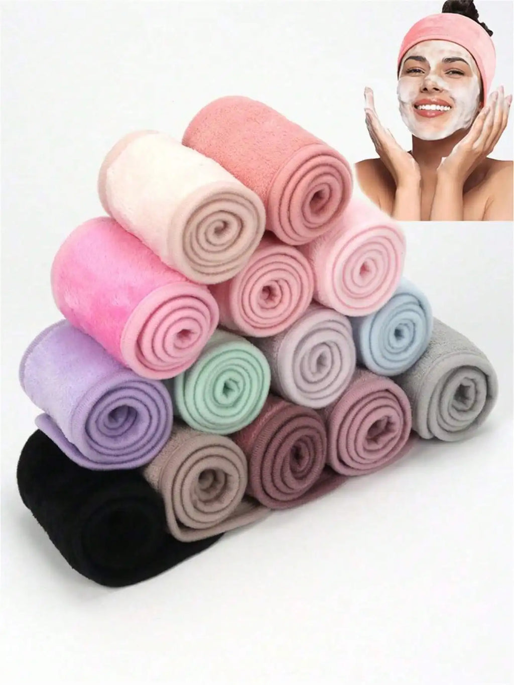 Adjustable Women's Spa Facial Headband – Shower & Makeup Use Spa Facial Headband Qme