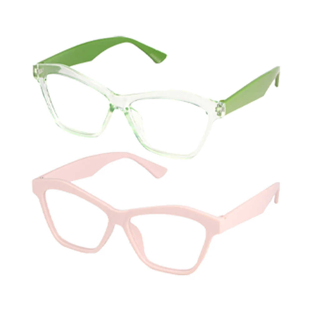 VOPHA Cat Eye Reading Glasses – Blue Light Blocking 1–5 Pack Reading Glasses Qst 150 Pink Green