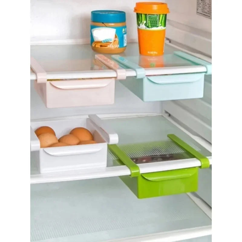 Slide Fridge Freezer Organizer Rack – Space-Saving Shelf Fridge Organizer Shelf Qme