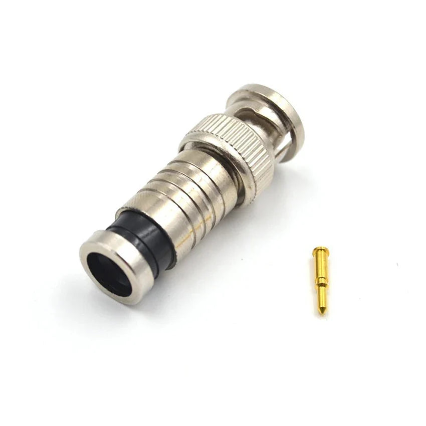 BNC Compression Connectors RG59 Coaxial Cable CCTV – 10 Pack Coaxial BNC Connector Qme