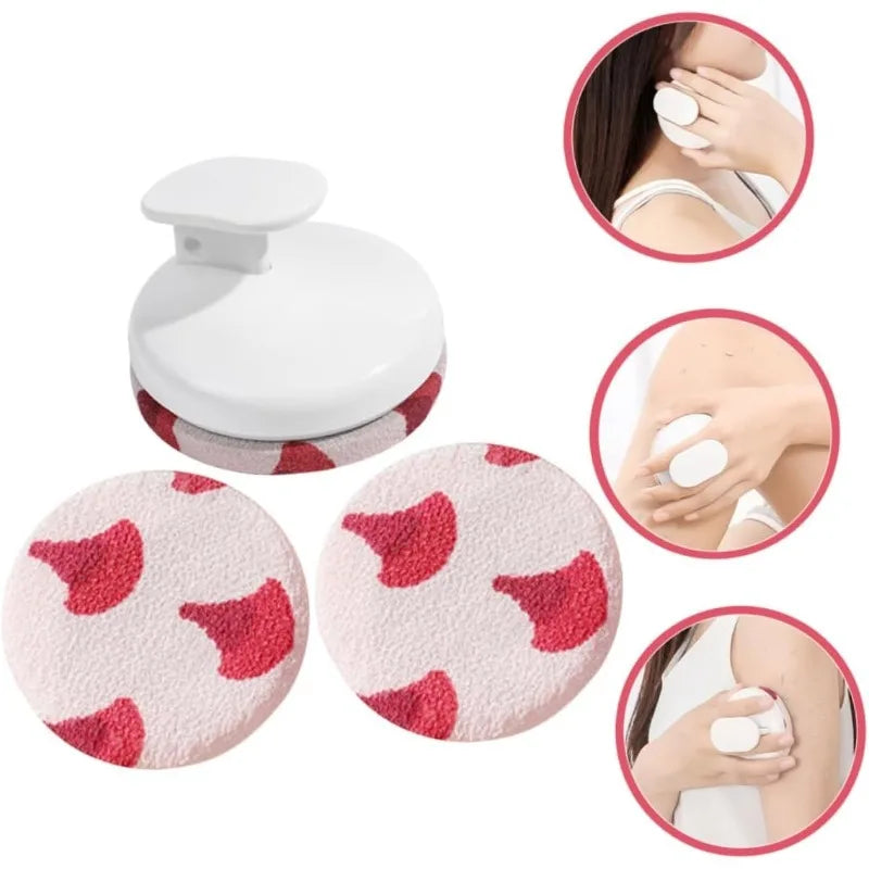 Exfoliating Shower Brush – Replaceable Soft Cloth Heads | Qme Exfoliating Shower Brush Qme