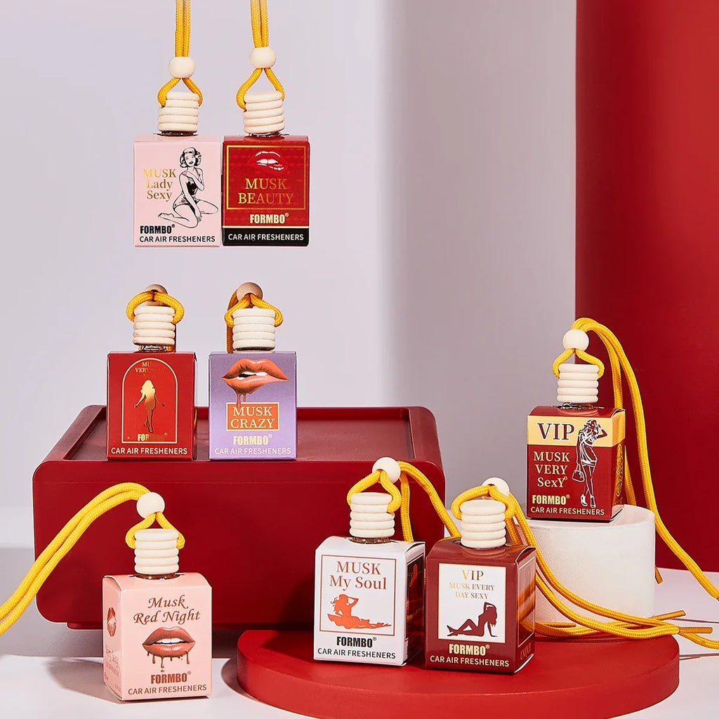 Car Hanging Perfume Diffuser | Lasting Air Freshener – 8 Scents Car Air Freshener Qme