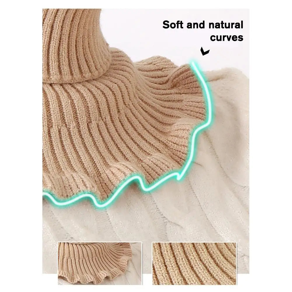 Women's Knitted Detachable Turtleneck Collar Scarf Detachable Collar Scarf Qme