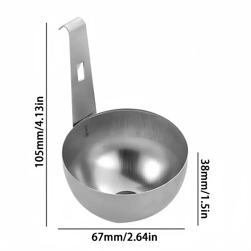 Stainless Steel Non-Stick Egg Poacher Bowl & Mold Egg Poacher Mold Qme