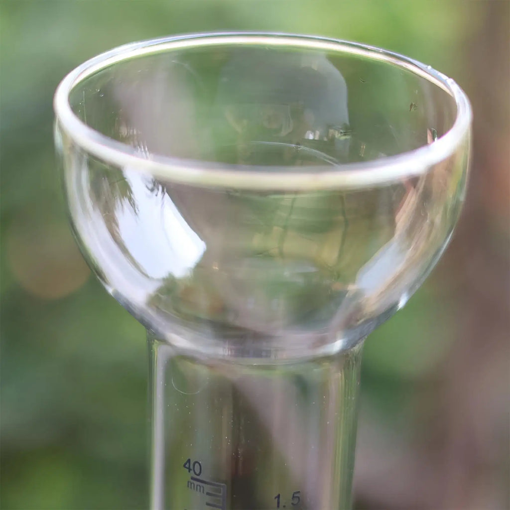 Outdoor Clear Glass Rain Gauge Set – 2 Cups, Stand & Replacement Tube Outdoor Rain Gauge Qme