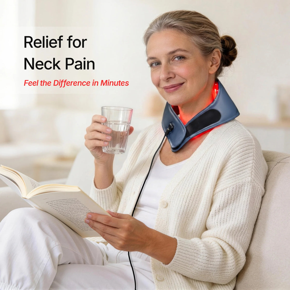 Hello Face L1 Neck Red Light Therapy Device | 147 LED 660nm 850nm Red Light Therapy Wrap Qst