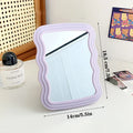 Foldable Portable Makeup Mirror – Compact Desktop Handheld Foldable Makeup Mirror Qme Purple