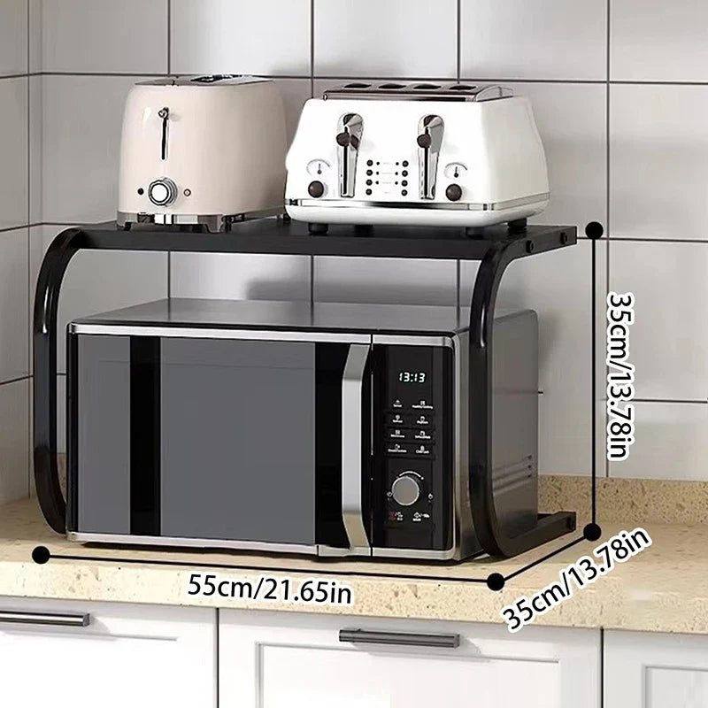 Large Capacity Metal Microwave Oven Rack Kitchen Organizer Kitchen Microwave Rack Qme