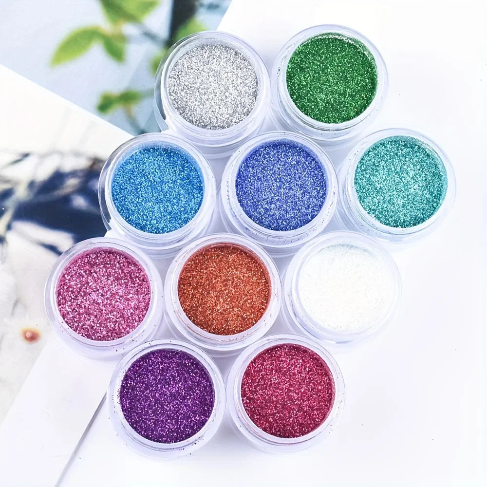 Mini Transparent Glitter Powder Compact | Travel-Size Jar Glitter Powder Compact Qme