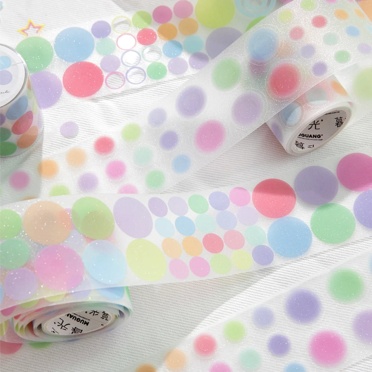 Watercolor Dots Washi Tape Kawaii Decorative 50mm | Qme Decorative Washi Tape Qme