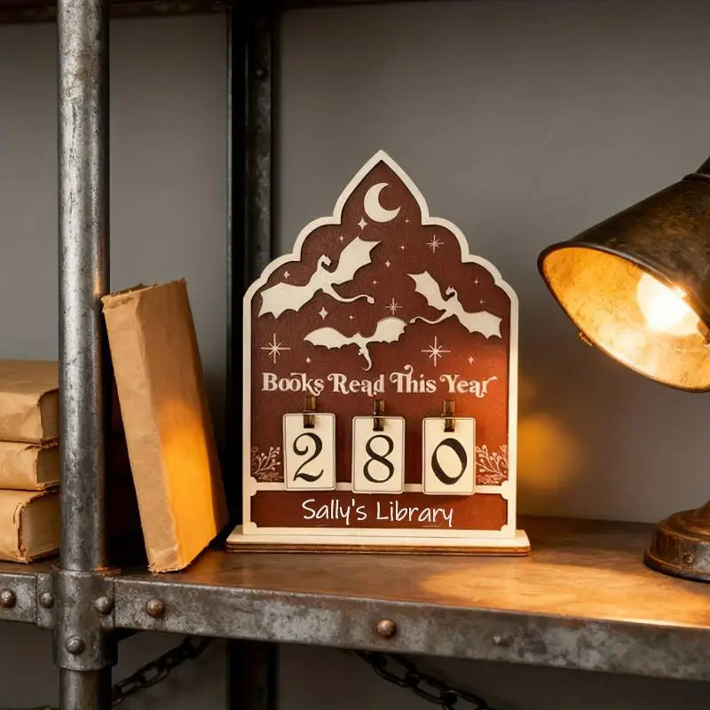 Wooden Reading Challenge Tracker – Book Counter for Readers Reading Tracker Qme