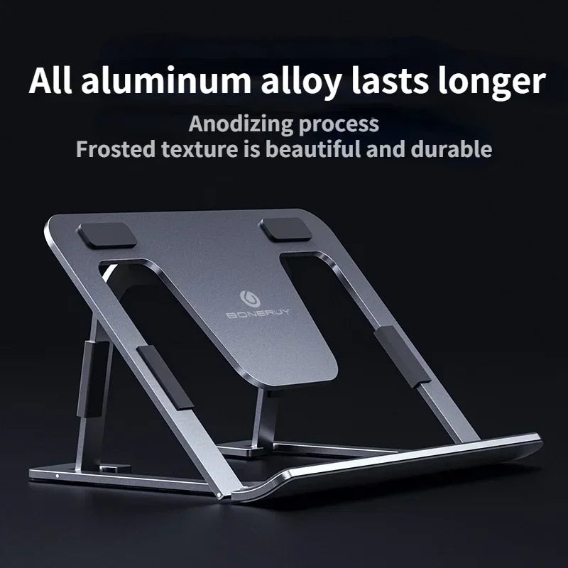 Aluminum Adjustable Laptop & Tablet Stand – Non-Slip Cooling Laptop Stand Qme