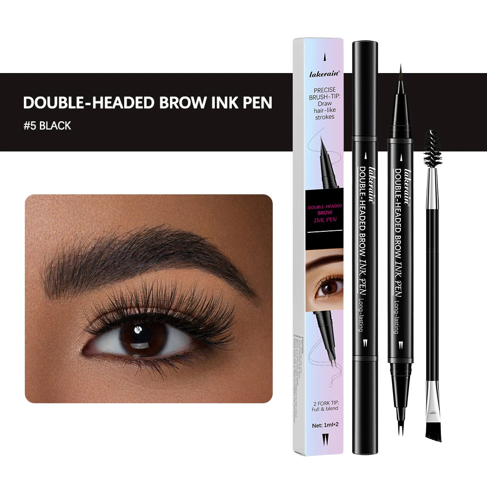 Double-Headed Liquid Eyebrow Pencil – Waterproof & Long-Lasting Liquid Eyebrow Pencil Qst 05