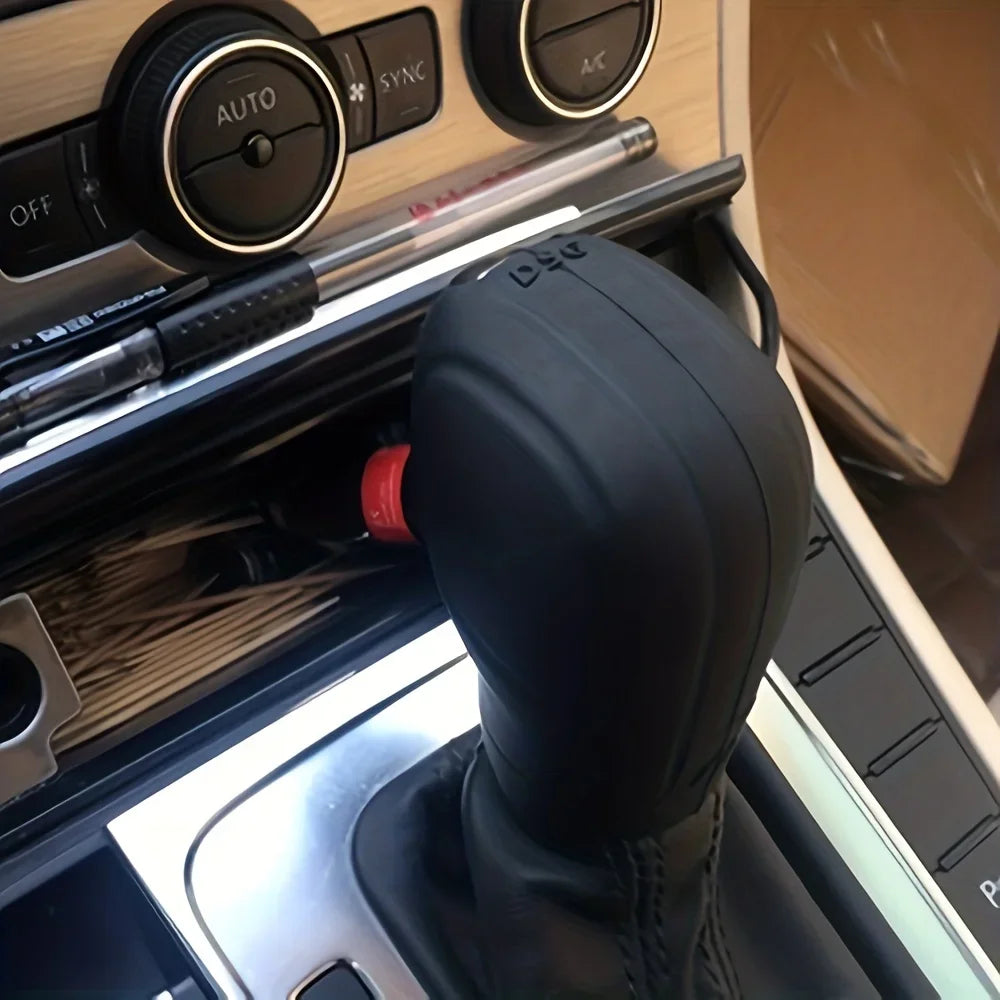 Silicone Gear Shifter Cover – Soft Protective Car Knob Wrap Gear Shifter Cover Qme