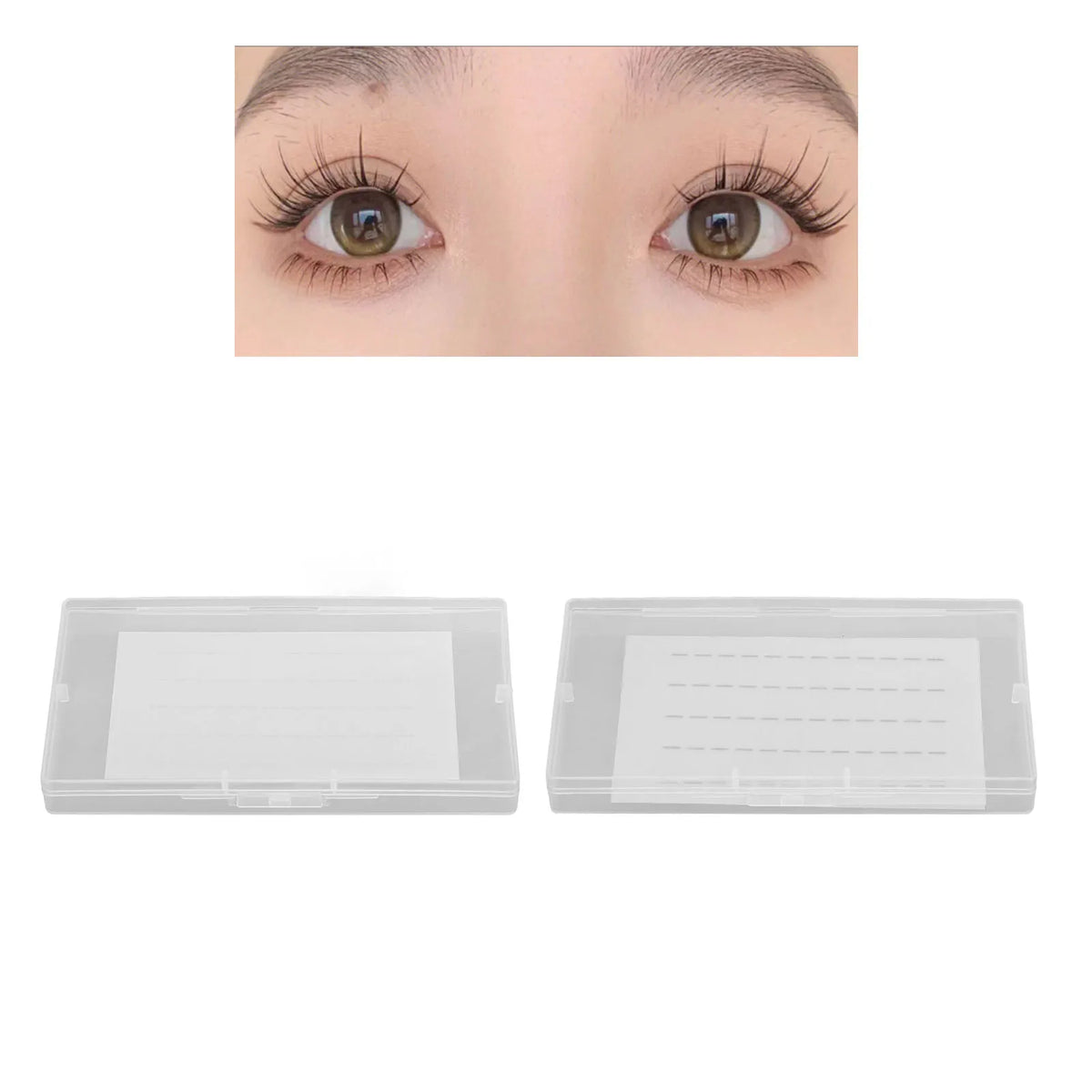 Self-Adhesive Eyelash Strips Sweatproof Slim 5-Segment 60 Pcs False Lash Strips Qme