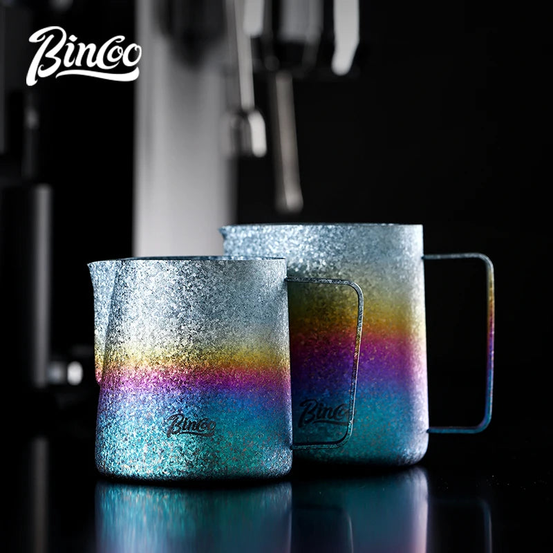 Bincoo Pure Titanium Milk Frothing Pitcher – Latte Art Jug Milk Frothing Pitcher Qst