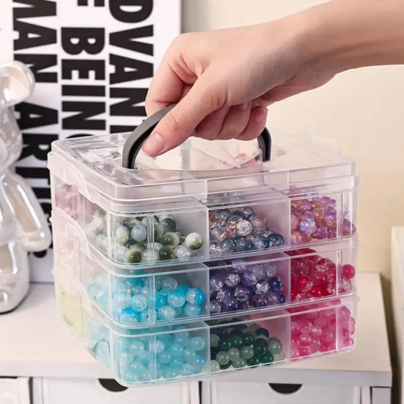 Clear Stackable Jewelry & Toy Organizer Box – 1–4 Tier Stackable Organizer Box Qme