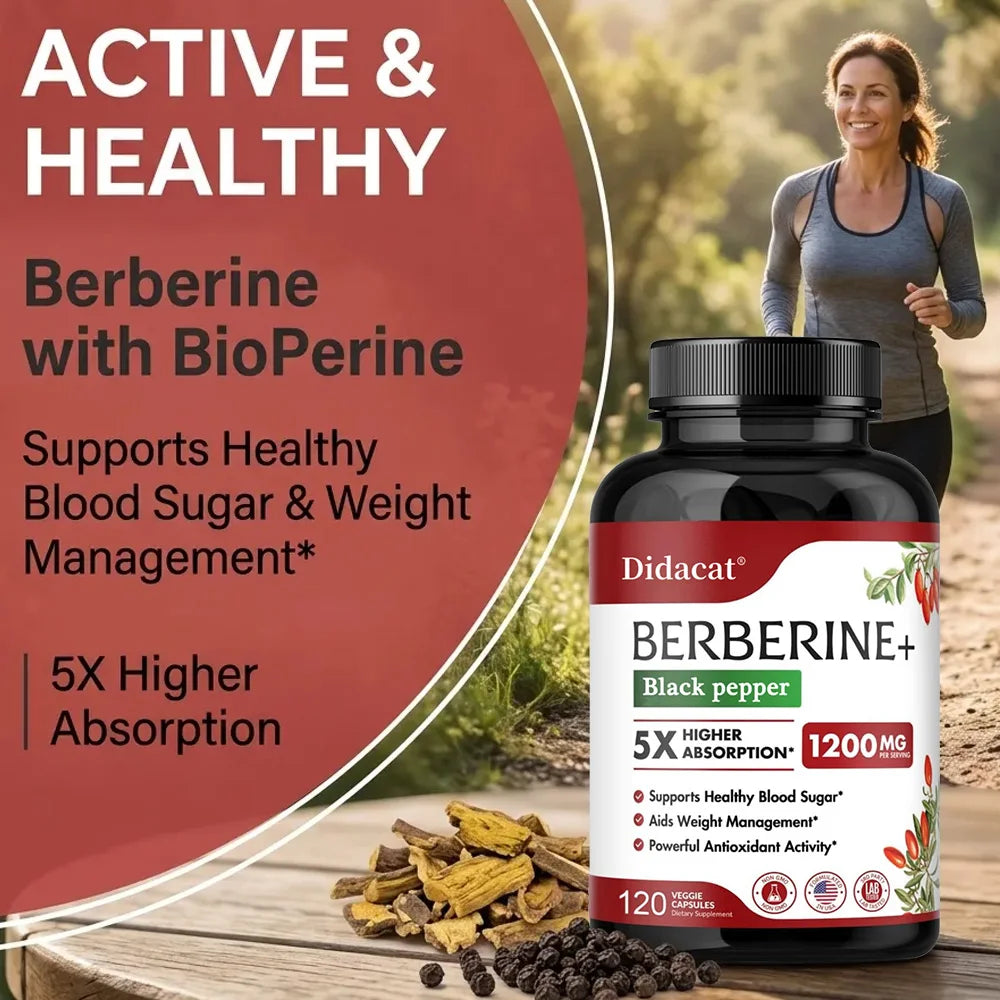ZENVITALIZE 1200mg Berberine Supplement Capsules | Made in USA Berberine Supplement Qst