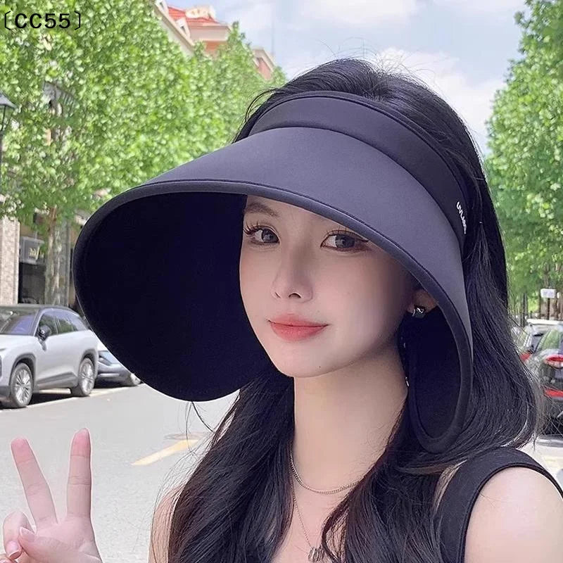 Wide Brim Foldable Straw Sun Hat – UV Protection Beach Cap Wide Brim Sun Hat Qst