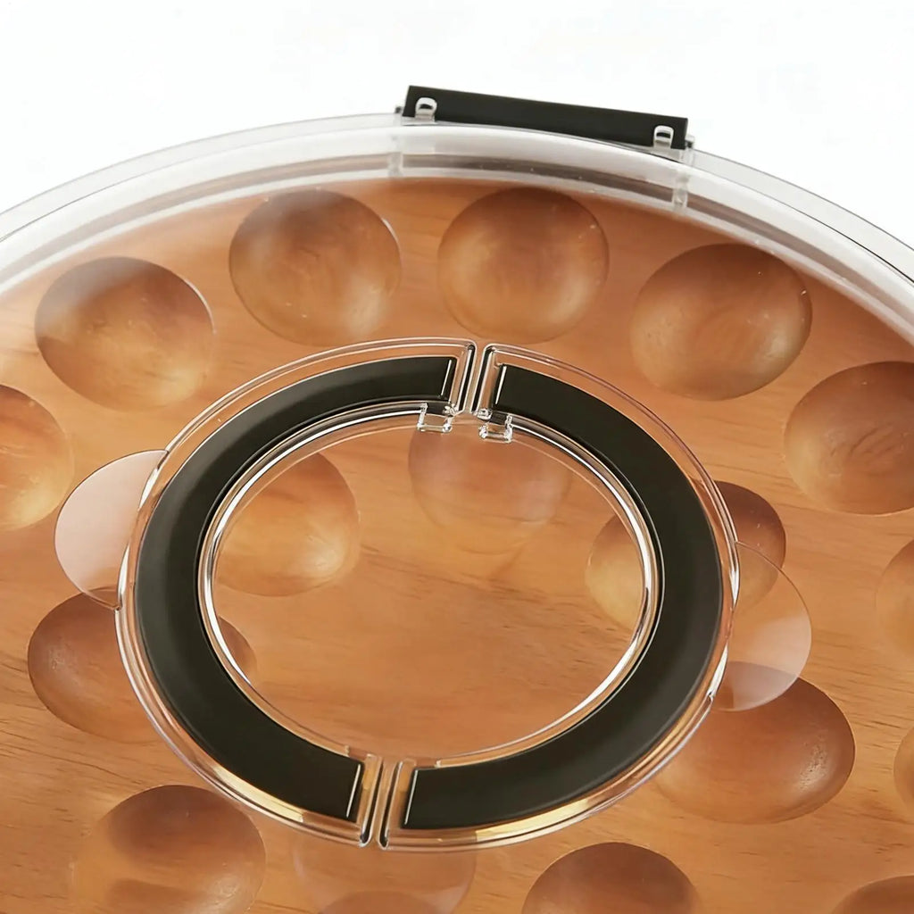 24-Slot Deviled Egg Tray with Lid – Party & Kitchen Holder Deviled Egg Tray Qme