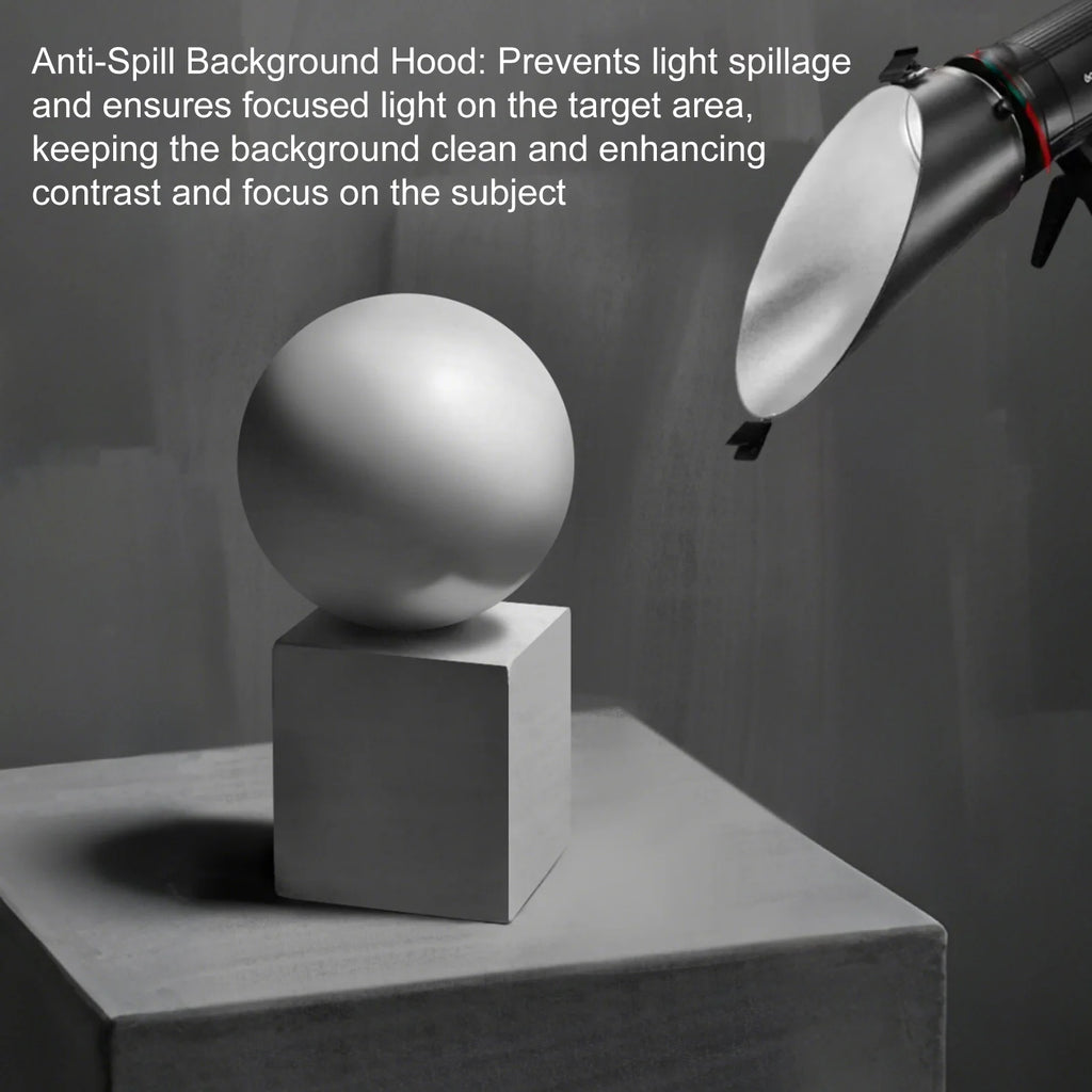 Oblique Background Reflector with Clip – Profoto Mount Photography Light Modifier Qst