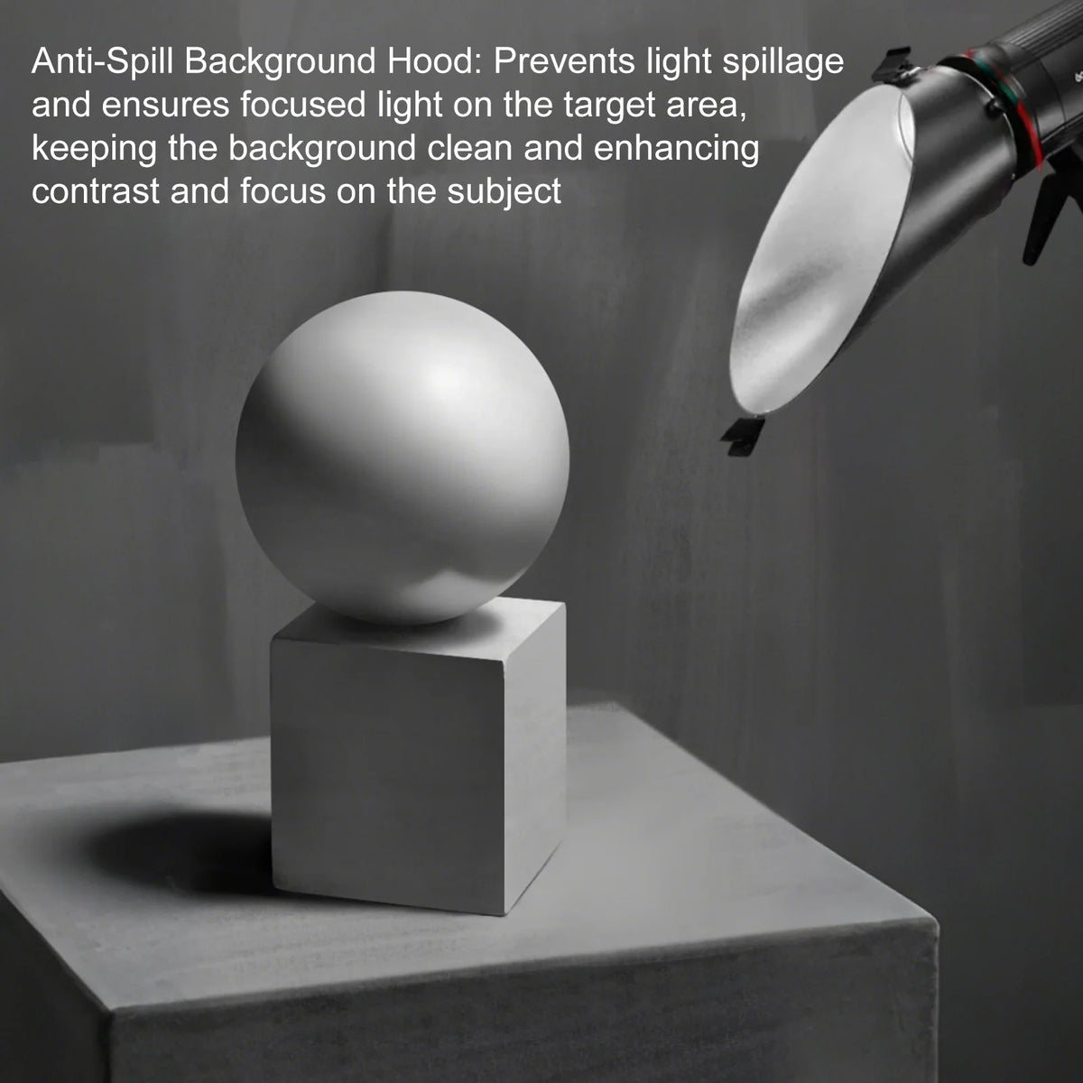 Oblique Background Reflector with Clip – Profoto Mount Photography Light Modifier Qst