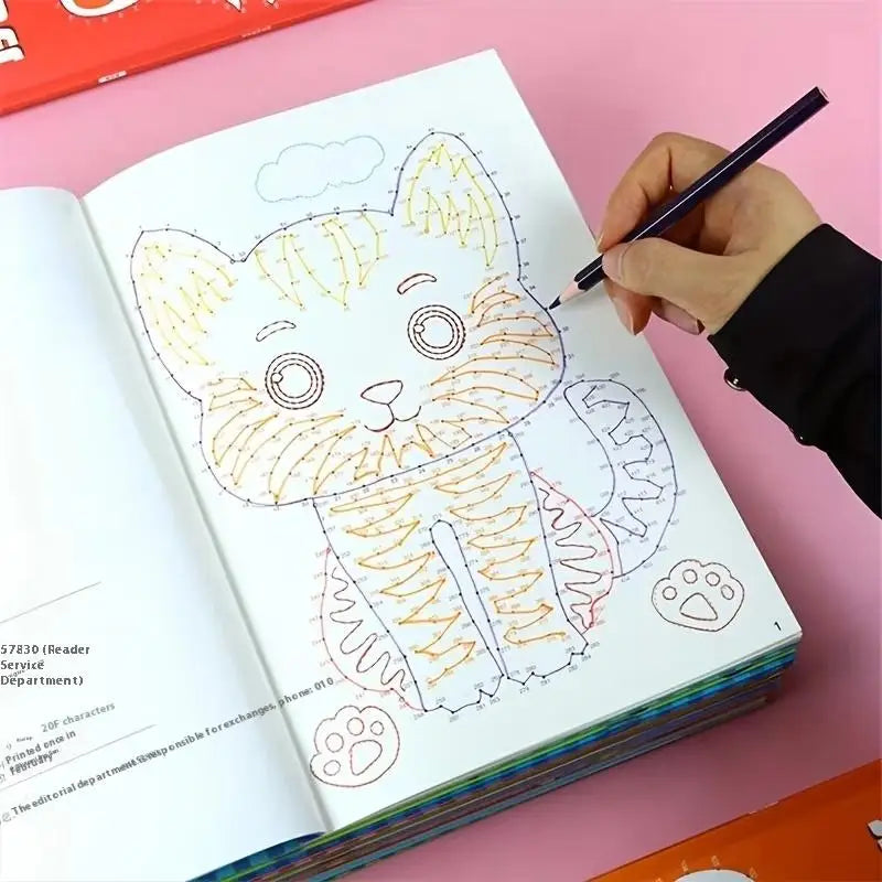Kids Number Tracing & Coloring Book – 44 Patterns, Ages 3–6 Kids Activity Workbook Qme