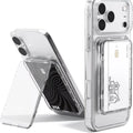 Transparent MagSafe Card Sleeve – 2 Slots & Magnetic Stand MagSafe Card Sleeve Qme Transparent