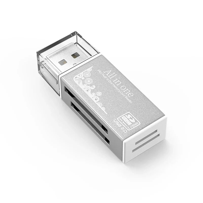 4-Port USB 2.0 Card Reader – Micro SD, TF, MS & MD USB Card Reader Qme A1