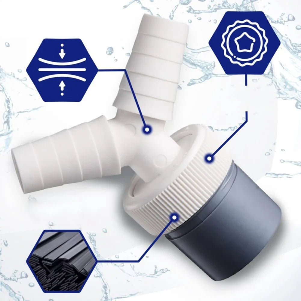 Y-Type Dual Drain Adapter | 3-Way Washing Machine Connector Drain Hose Adapter Qme
