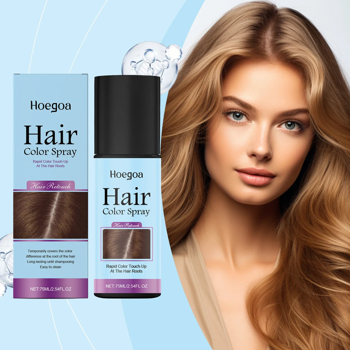 Temporary White Hair Color Spray – Washable & Non-Sticky Temporary Hair Color Spray Qme