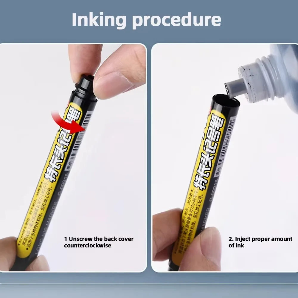 Deep Drill Hole Long Nib Waterproof Marker Pens – 20 Colors Waterproof Marker Pen Qme