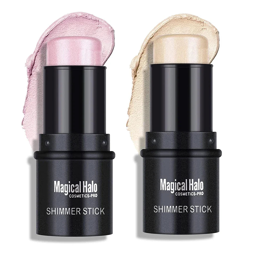 Dual-Shade Highlighter & Contour Stick | Qme Shimmer Makeup Highlighter Contour Stick Qme