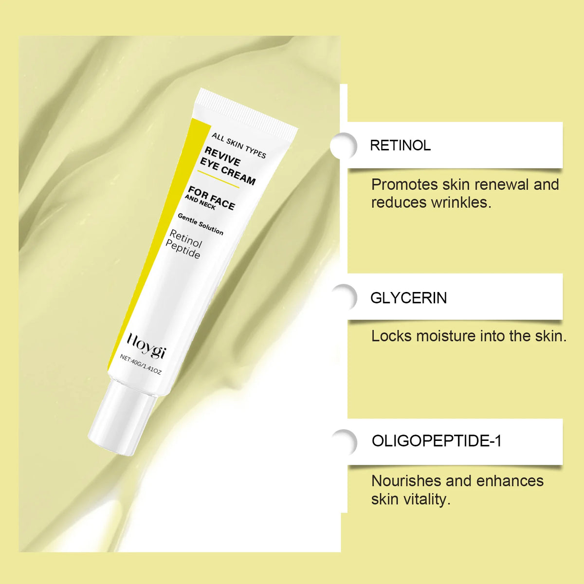 Hoygi Retinol Face Cream – Firming, Brightening & Moisturizing Retinol Face Cream Qst