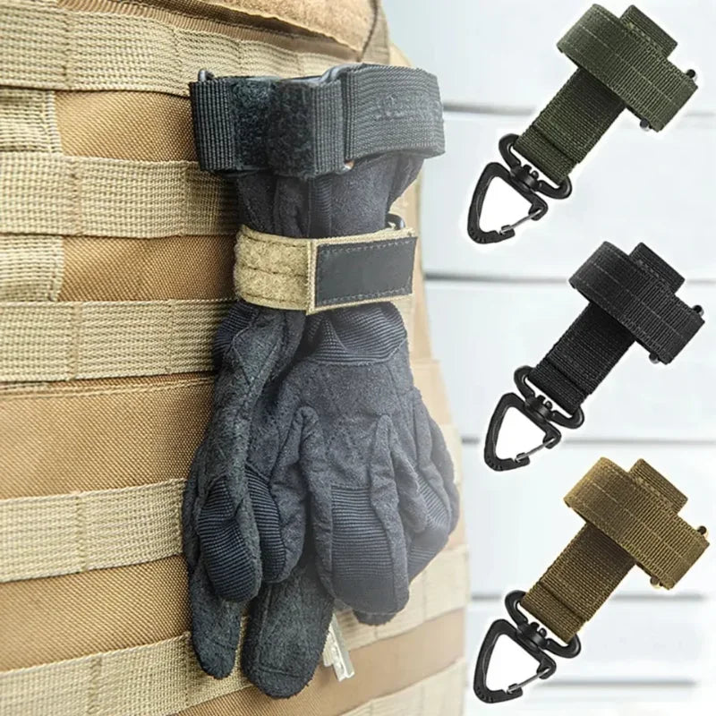 Tactical Nylon Glove Clip | Outdoor Camping Safety Hook Gear Safety Clip Qme