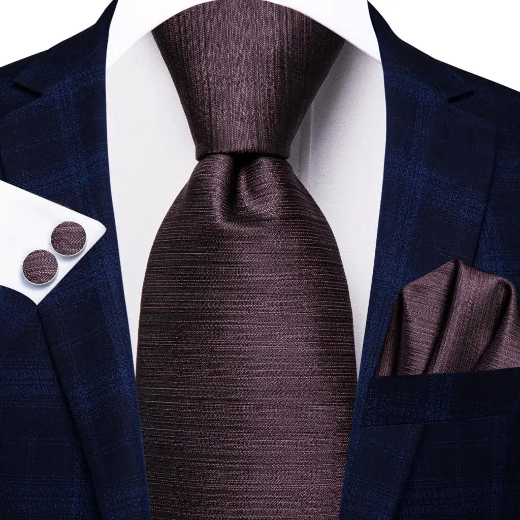 Jacquard Peacock Blue Wedding Tie, Hanky & Cufflinks Set